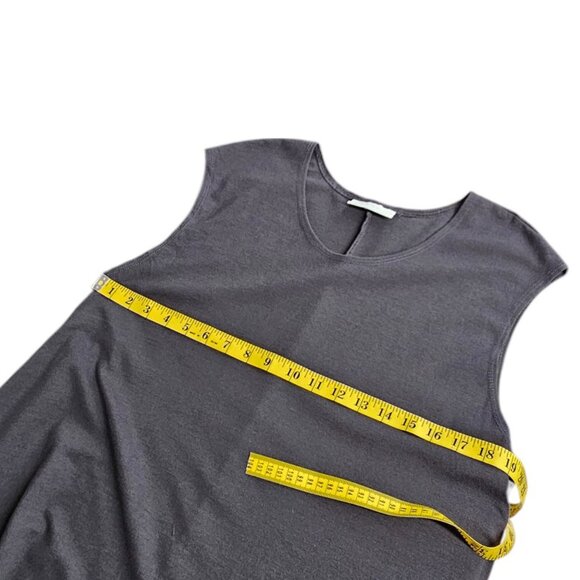 Bryn Walker Womens Zia Tunic, Sleeveless, Lagenlook, Side Panels, Grey, Size M - Picture 5 of 8